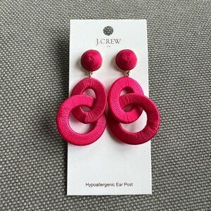 NWT Pink JCrew statement earrings